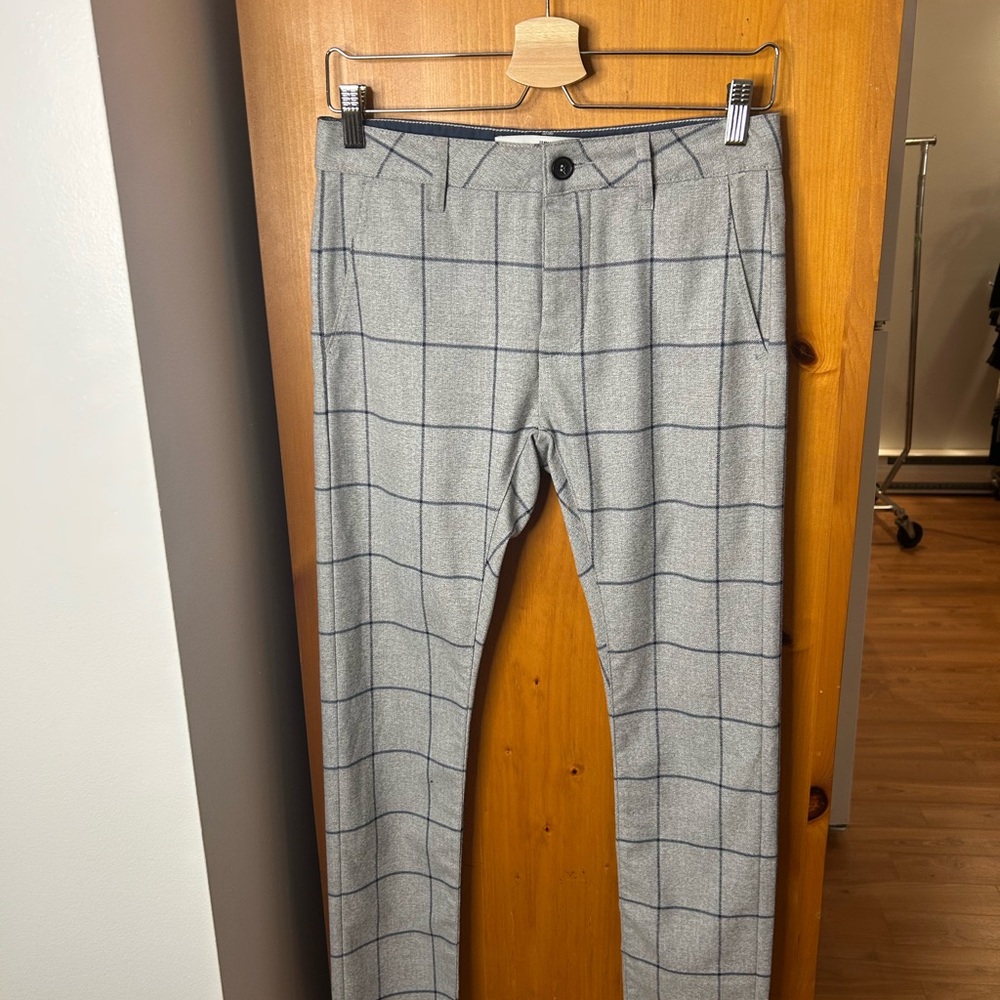 Topman Gray and blue Dress Pants checkered Pattern❤️